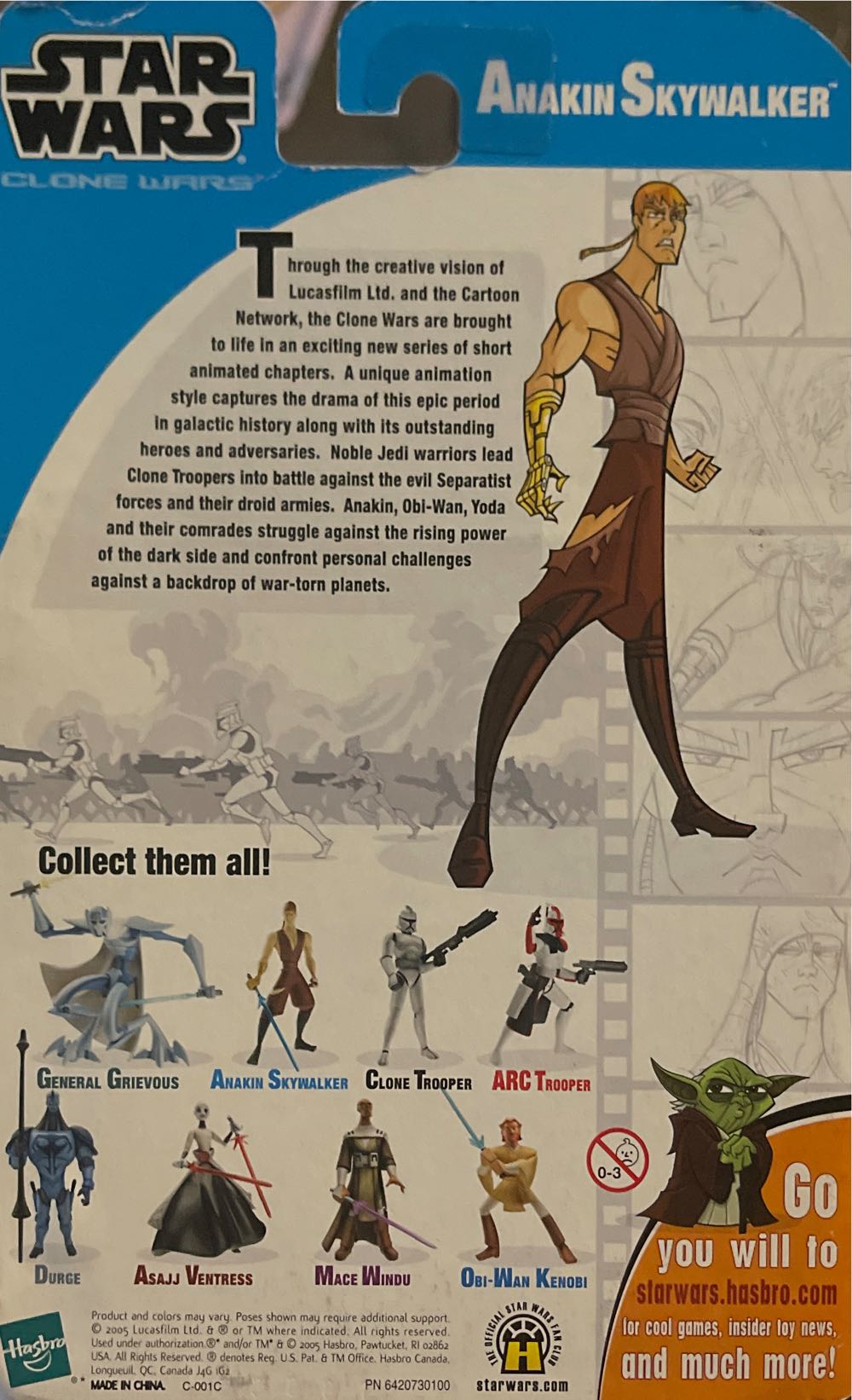 Anakin Skywalker (Star Wars - Clone Wars)  (Star Wars) action figure collectible [Barcode 653569031642] - Main Image 2