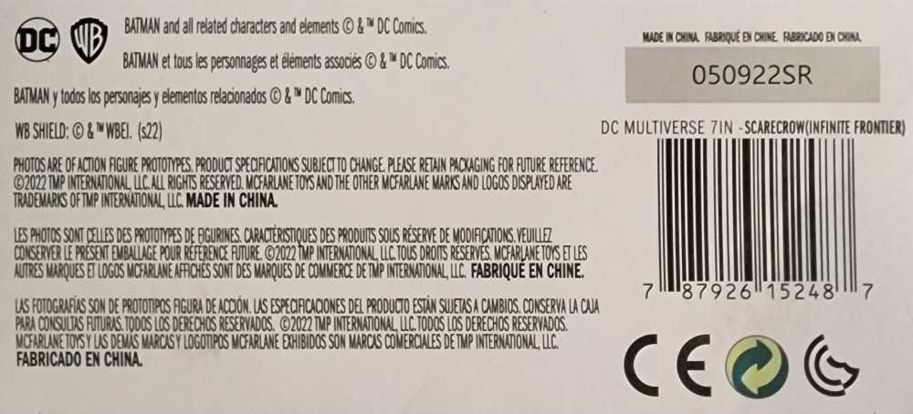 Scarecrow - Infinite Frontier - McFarlane - DC Multiverse (infinite Frontier) action figure collectible [Barcode 787926152487] - Main Image 4