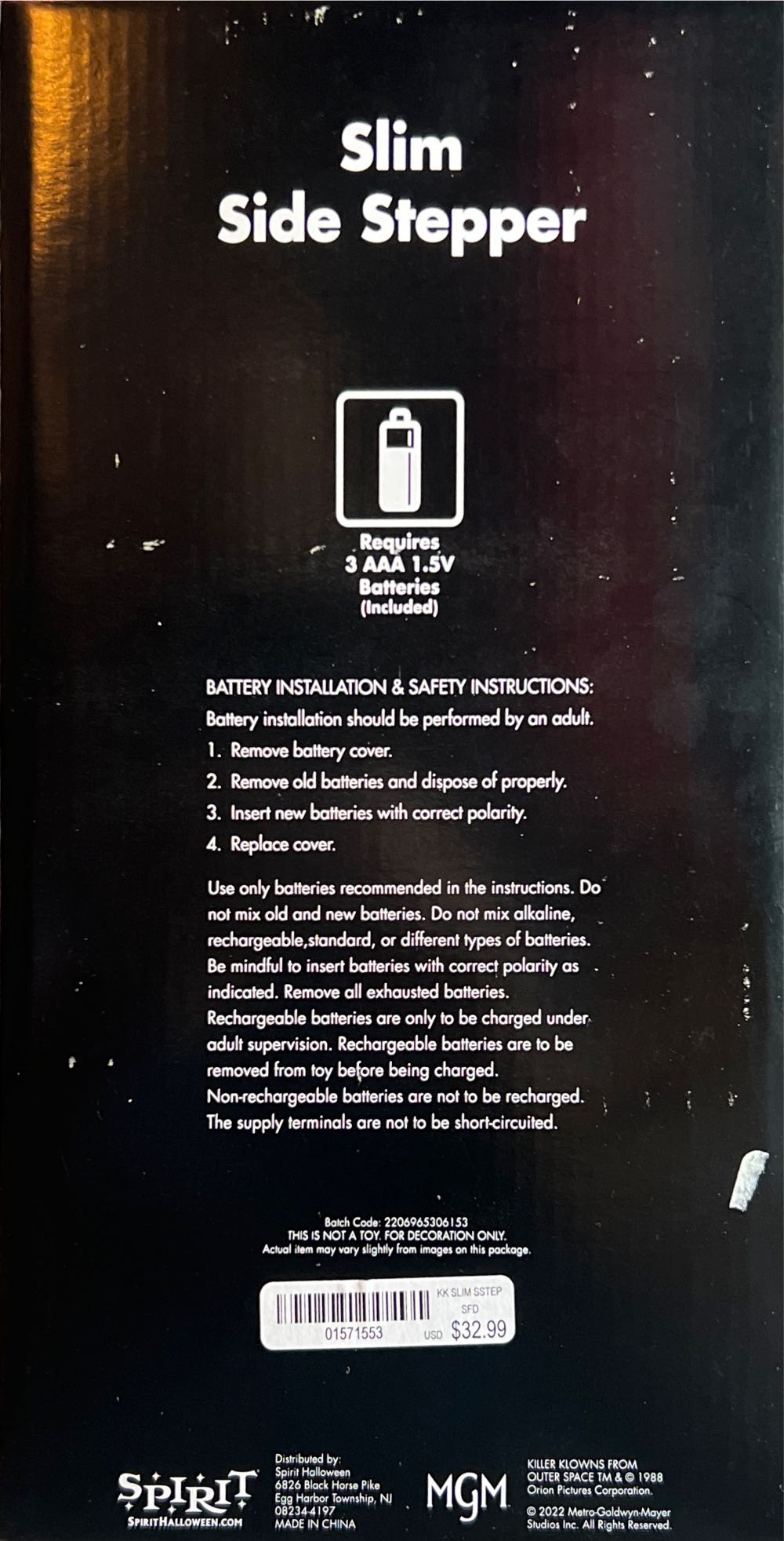 Killer Klowns From Outer Space Slim Side Stepper - Spirit Halloween action figure collectible [Barcode 01571553] - Main Image 2