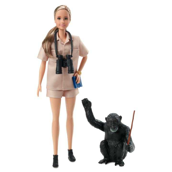 Dr. Jane Goodall Barbie Inspiring Women Doll  - Mattel Inc. (Barbie Signature) action figure collectible [Barcode 194735006540] - Main Image 3