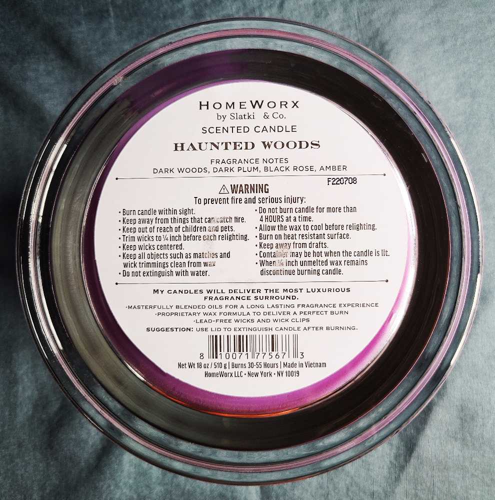 CANDLE: Halloween HomeWorx Haunted Woods 2022 - Homeworx (Halloween Candles) action figure collectible [Barcode 810071775673] - Main Image 2