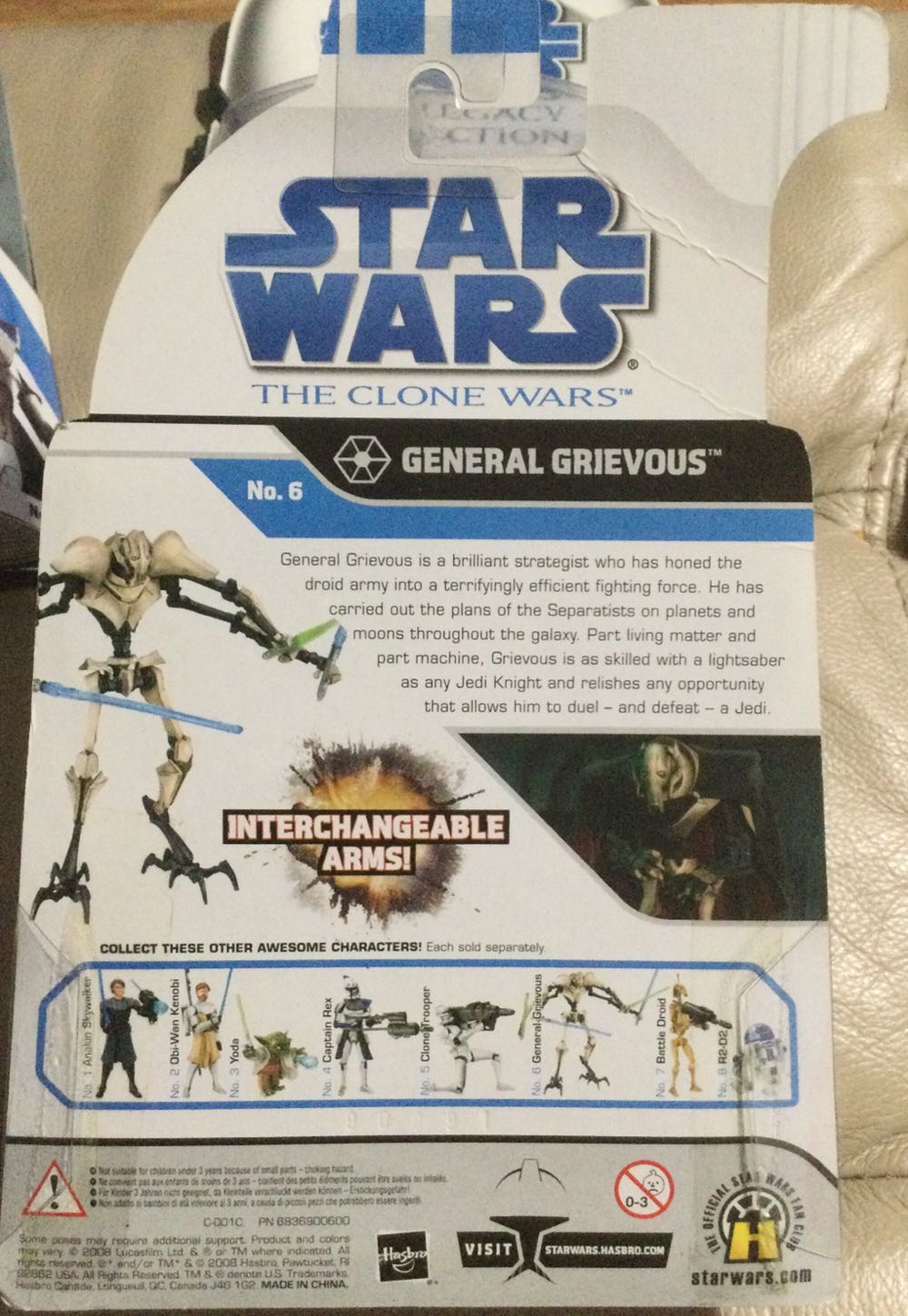 Clone Wars Collection ‘08 - #6 - General Grievous - Hasbro (The Clone Wars) action figure collectible - Main Image 2