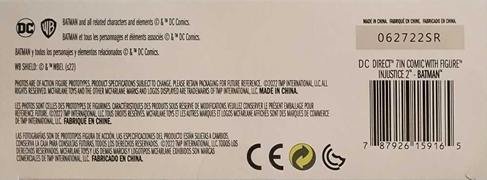 Batman - DC - VIDEO GAME UNIVERSE (Injustice 2) action figure collectible [Barcode 787926159165] - Main Image 4