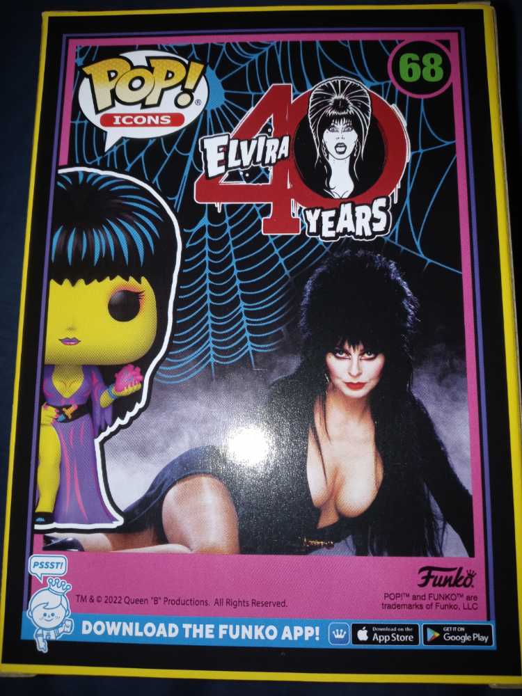 #68 Elvira - Mistress Of The Dark: Elvira - Funko (Elvira) (Funko Pops) action figure collectible [Barcode 889698649094] - Main Image 2