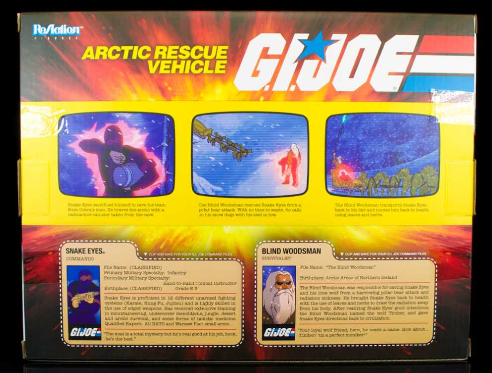 Super7 ReAction G.I. Joe: Arctic Rescue Snake Eyes And Blind Woodsman - Super 7 (G I Joe) action figure collectible [Barcode 840049813960] - Main Image 2