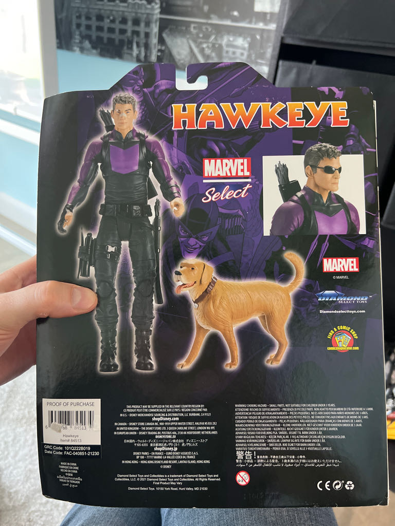 Marvel select hawkeye - Disney Store - Diamond Select Toys (Marvel) action figure collectible [Barcode 699788845134] - Main Image 2
