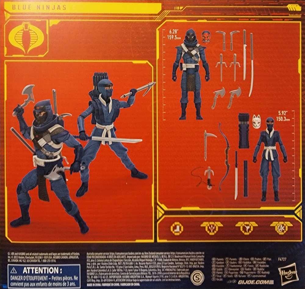Blue Ninjas 2pk #51 - Hasbro (G.I. Joe) action figure collectible [Barcode 5010994100384] - Main Image 2