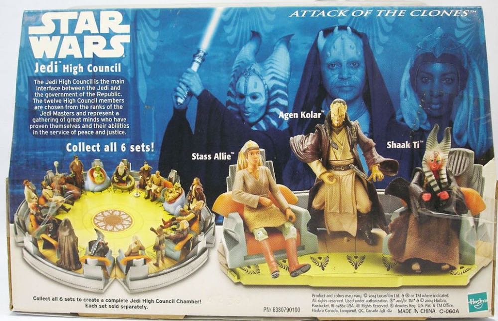 Jedi Council Shaak Ti, Agen Kolar and Stass Ali - Hasbro action figure collectible - Main Image 2
