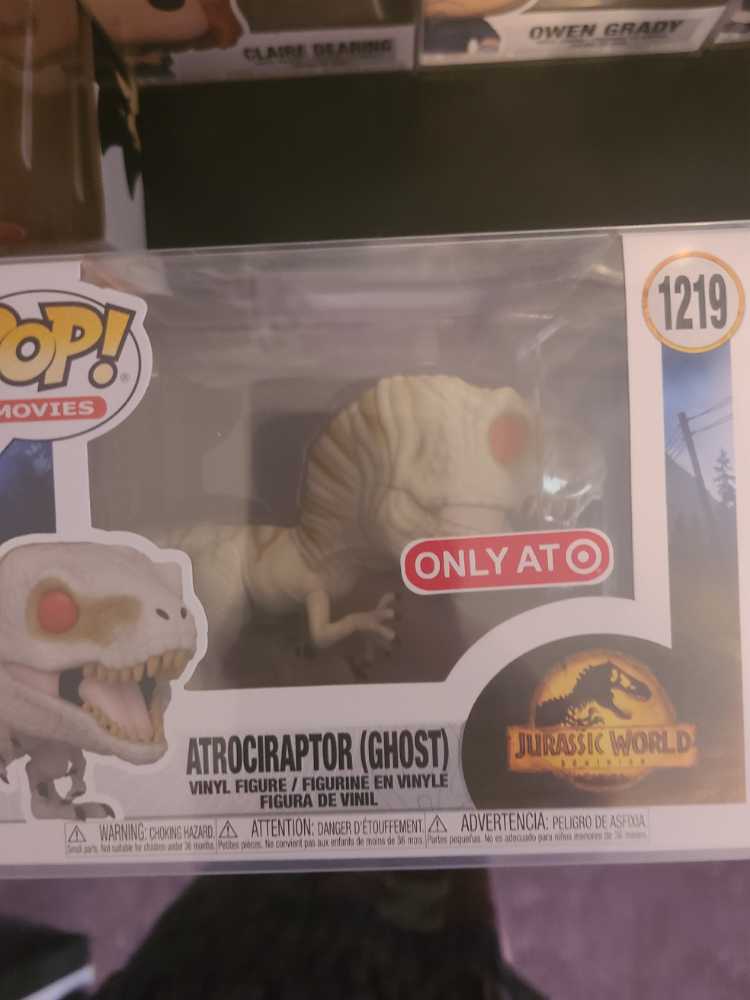 Jurassic World 1219:  Atrociraptor Ghost  (Funko Pop!) action figure collectible [Barcode 889698558433] - Main Image 2