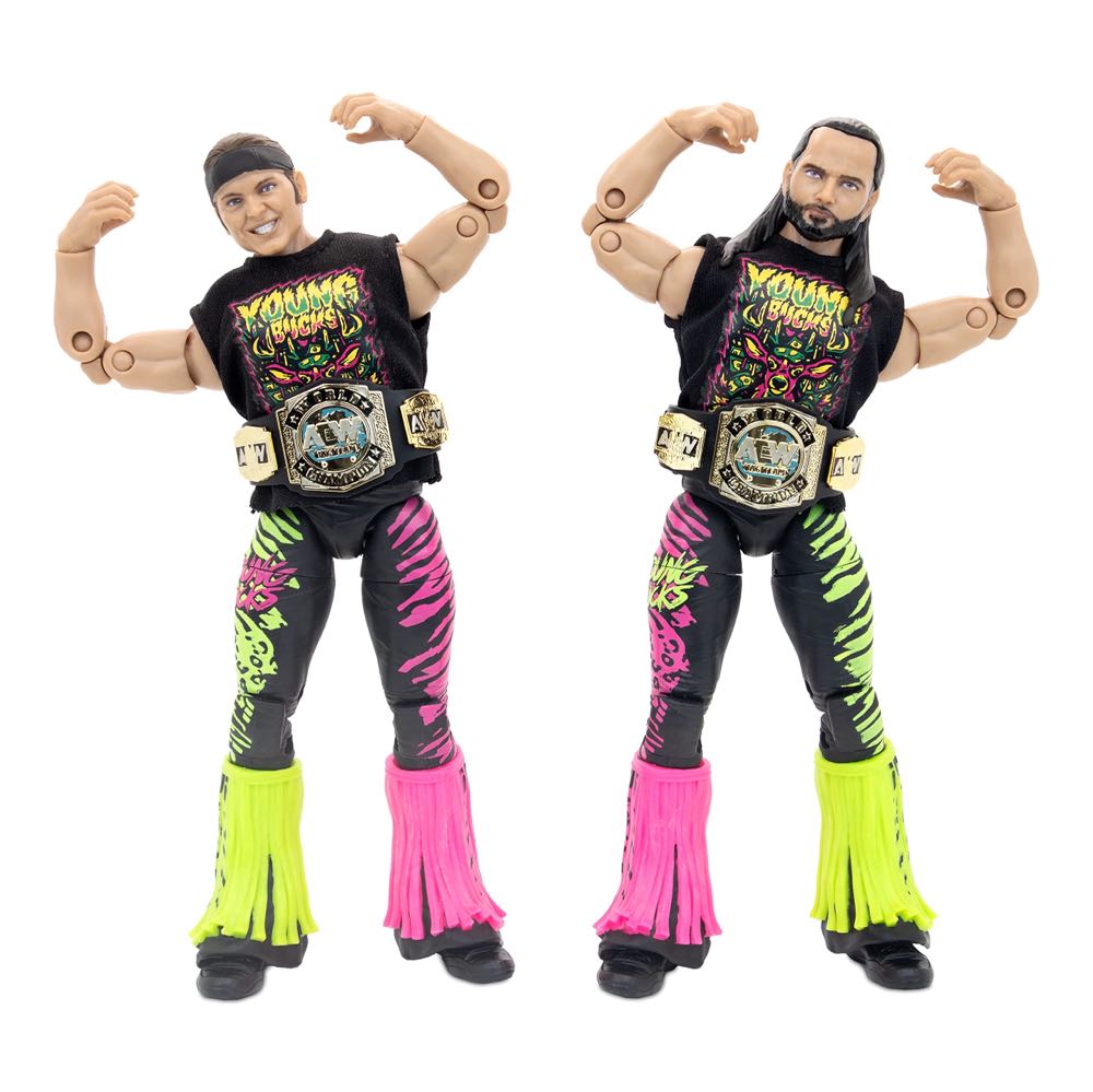 Young Bucks Nick Jackson & Matt Jackson Aew Tag Team - Jazwares (AEW Unrivaled Tag Team Pack) action figure collectible [Barcode 191726423782] - Main Image 3