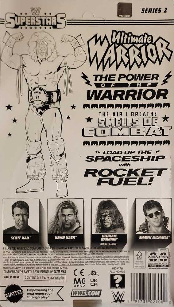 Ultimate Warrior WWE Superstars - Mattel (WWE Superstars - Series 2) action figure collectible [Barcode 194735027002] - Main Image 2