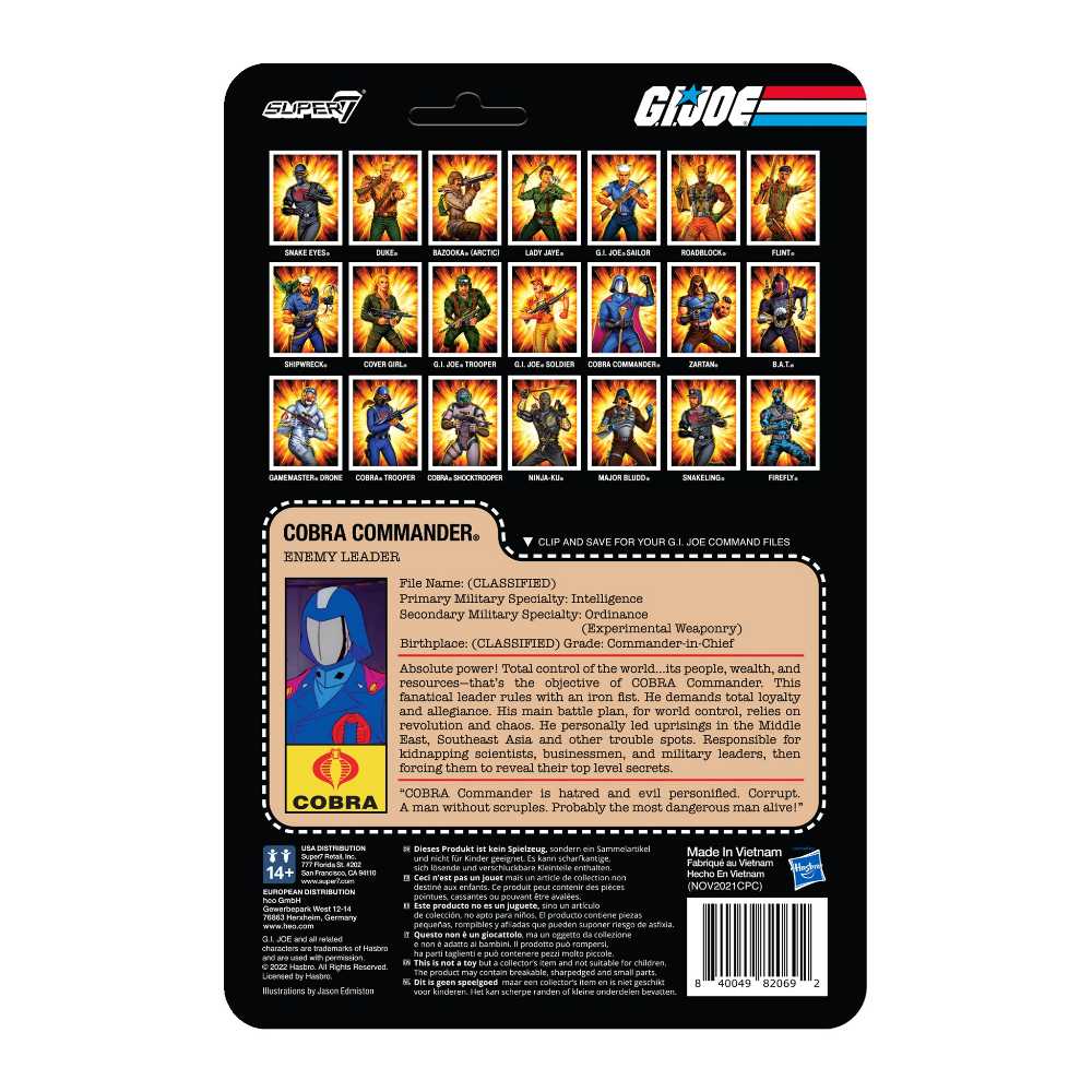 Cobra Commander - Super7 (G.I. Joe) action figure collectible [Barcode 840049820692] - Main Image 2