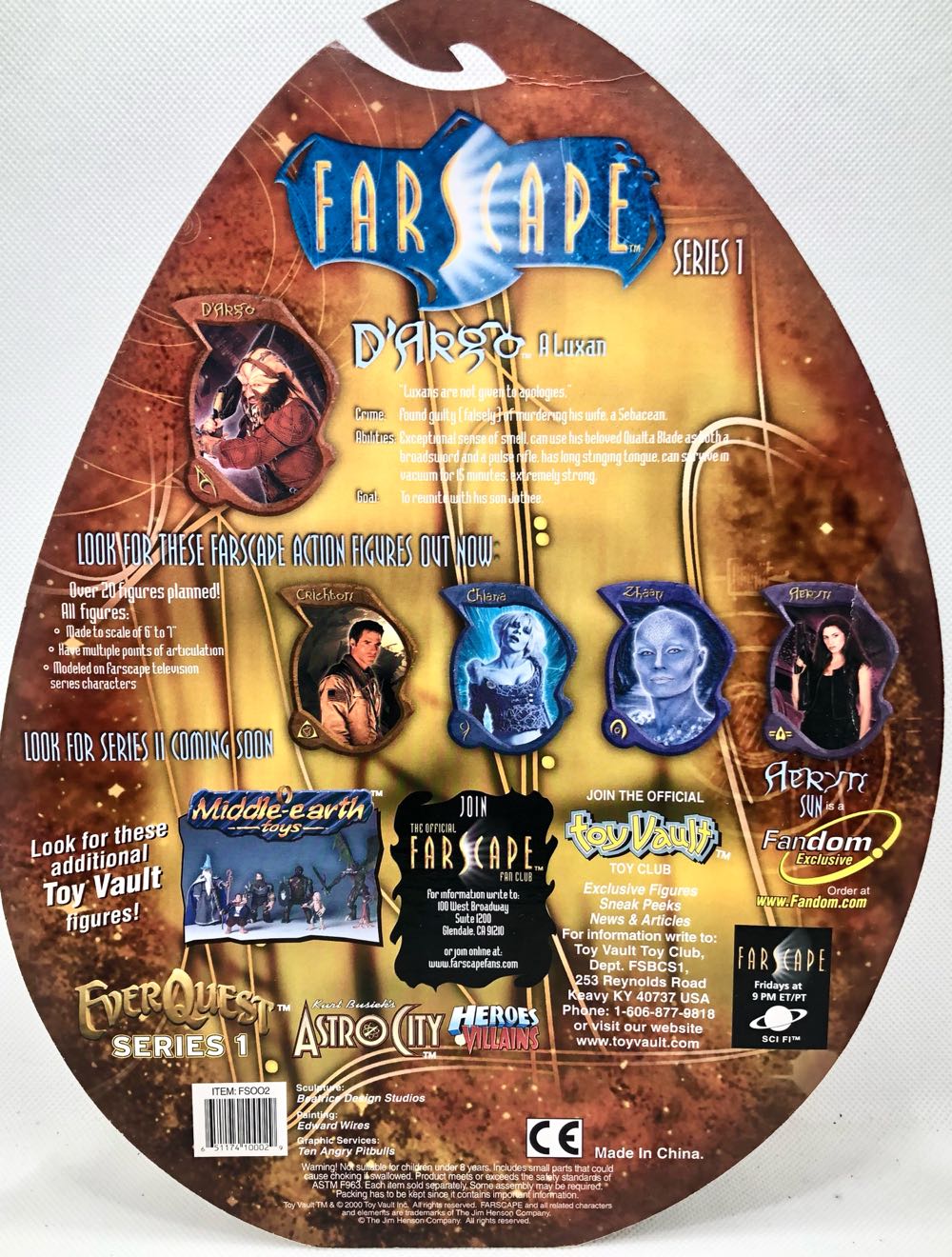 Ka D’Argo - Toy Vault (Farscape) (Farscape) action figure collectible - Main Image 2