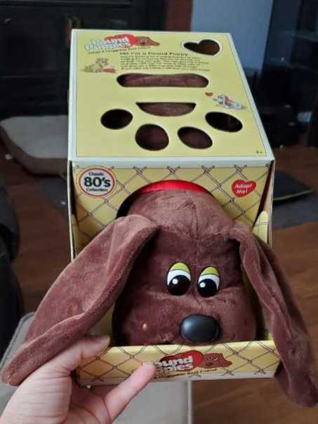 Pound Puppies Basic Fun Pound Puppies 38098 Classic 17 Inch Plush Toy Dark Brown Puppy Toy Soft Toy Dog For Children Puppy Toys For Girls And Boys Dog Plush For Kids Aged 3 Years  action figure collectible [Barcode 885561380989] - Main Image 2