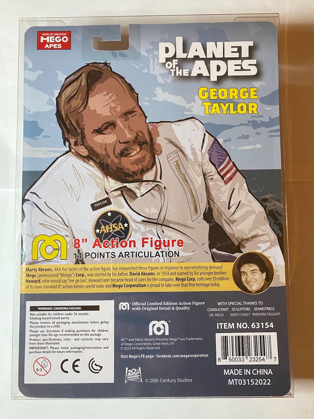 Mego Planet Of The Apes - Taylor - MEGO Corp. (Planet Of The Apes) action figure collectible [Barcode 850033232547] - Main Image 2