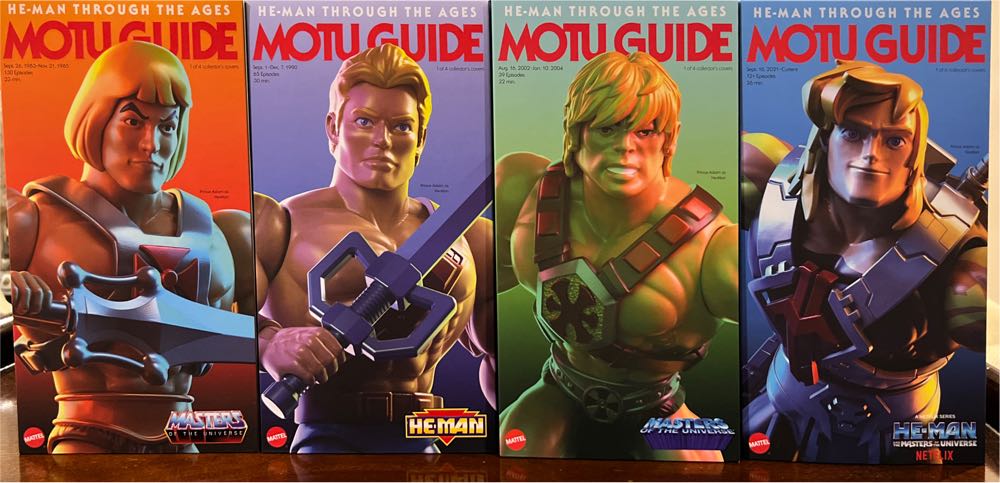 He-Man 40th Anniversary 4-Pack (80’s Filmation, 90’s New Adventures, 200x & Netflix) - Mattel (Masters Of The Universe) action figure collectible [Barcode 194735059010] - Main Image 4