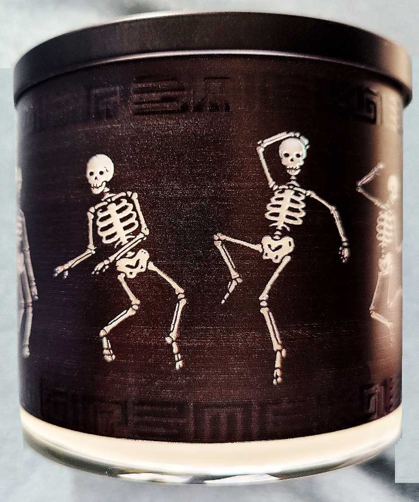 CANDLE: Halloween Kringle 3 Wick Dancing Skeletons 2022 - Kringle Candle (Halloween Candles) action figure collectible [Barcode 846853081298] - Main Image 3