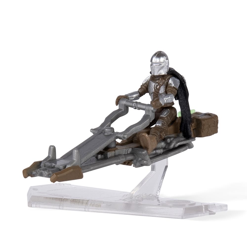 Speeder Bike With Din Djarin (V1) - Jazwares (Micro Galaxy Squadron (Scout Class)) action figure collectible [Barcode 191726416081] - Main Image 2