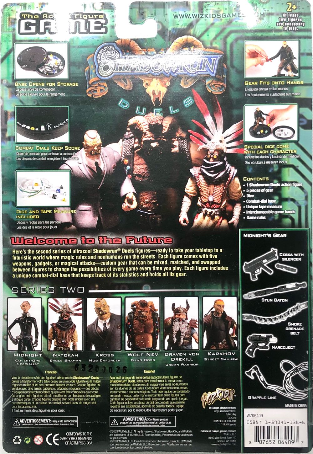 Midnight (Covert-Ops Specialist) - Wiz Kids (Shadowrun) (Shadowrun) action figure collectible - Main Image 2