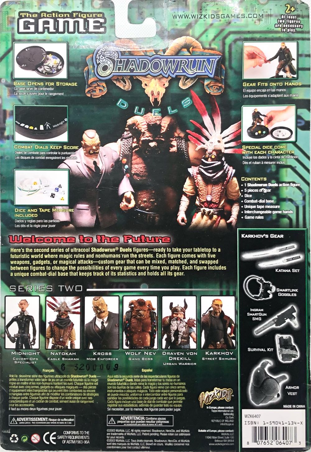 Karkhov (Street Samurai) - Wiz Kids (Shadowrun) (Shadowrun) action figure collectible - Main Image 2