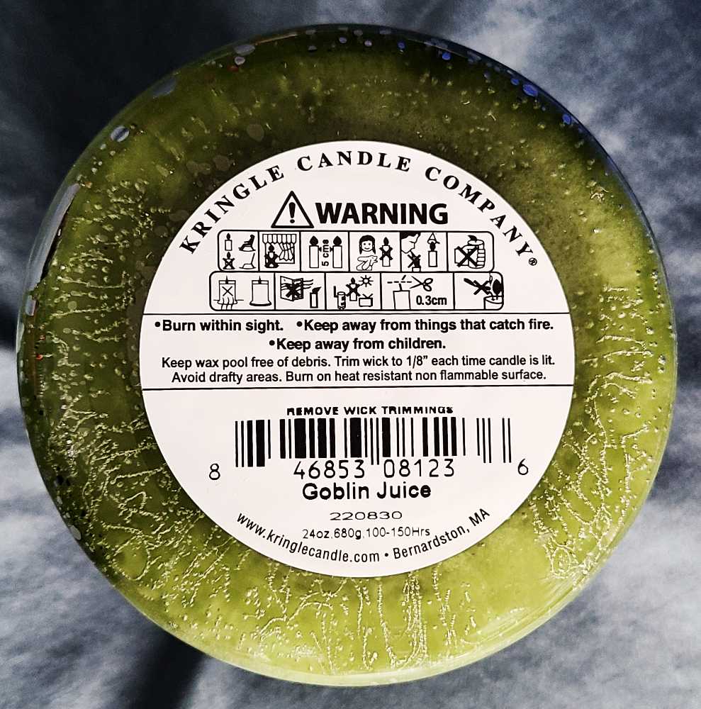 CANDLE: Halloween Country Candle Goblin Juice  2022 Kringle  - Kringle Candle (Halloween Candles) action figure collectible [Barcode 846853081236] - Main Image 3