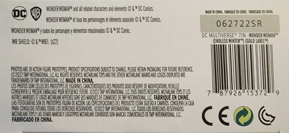 Endless Winter Wonder Woman - DC - JUSTICE LEAGUE (Wonder Women) action figure collectible [Barcode 787926153729] - Main Image 4