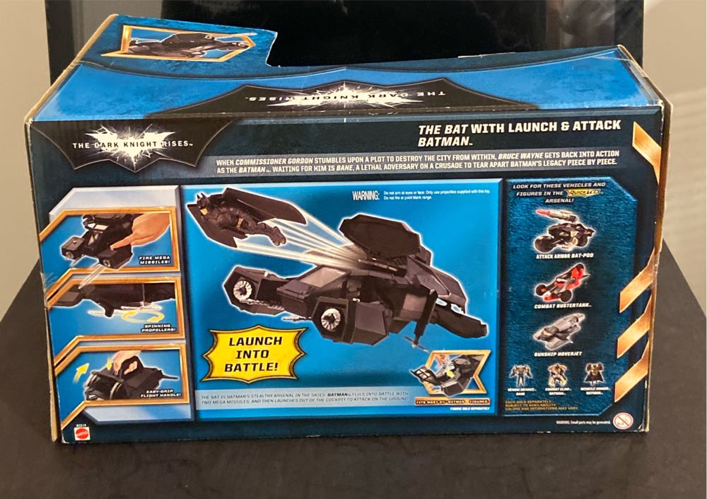 The Bat With Launch & Attack Batman - Mattel (Batman: The Dark Knight Rises) action figure collectible [Barcode 746775113377] - Main Image 2