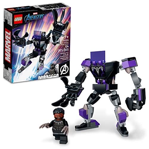 Lego Marvel Black Panther Mech Armor 76204 Building Kit; Collectible Mech And Minifigure For Super-hero Kids Aged 7 124 Pieces  action figure collectible [Barcode 673419355933] - Main Image 1