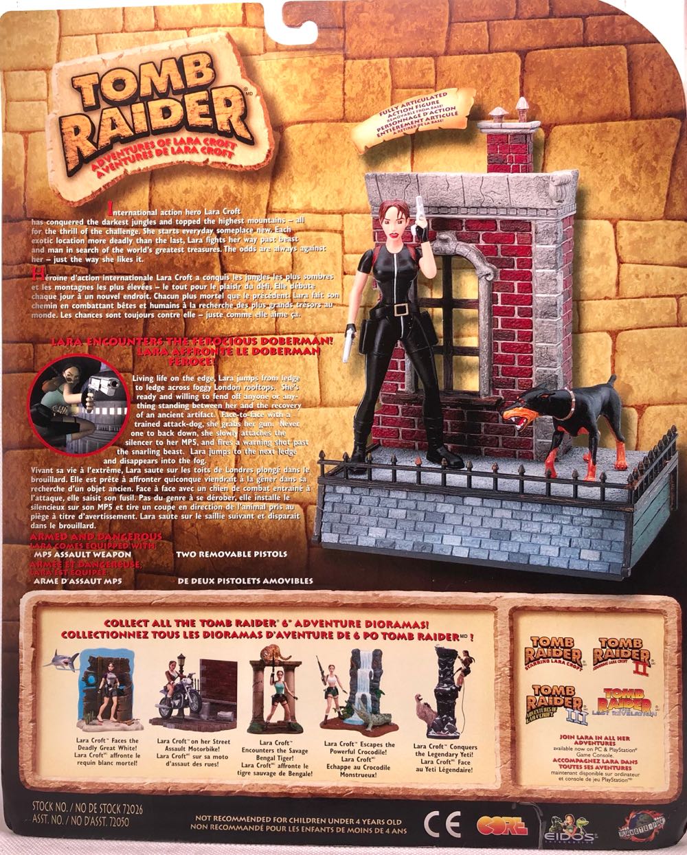 (E) Lara Croft (Encounters The Doberman) - Playmates (Tomb Raider) (Tomb Raider) action figure collectible - Main Image 2