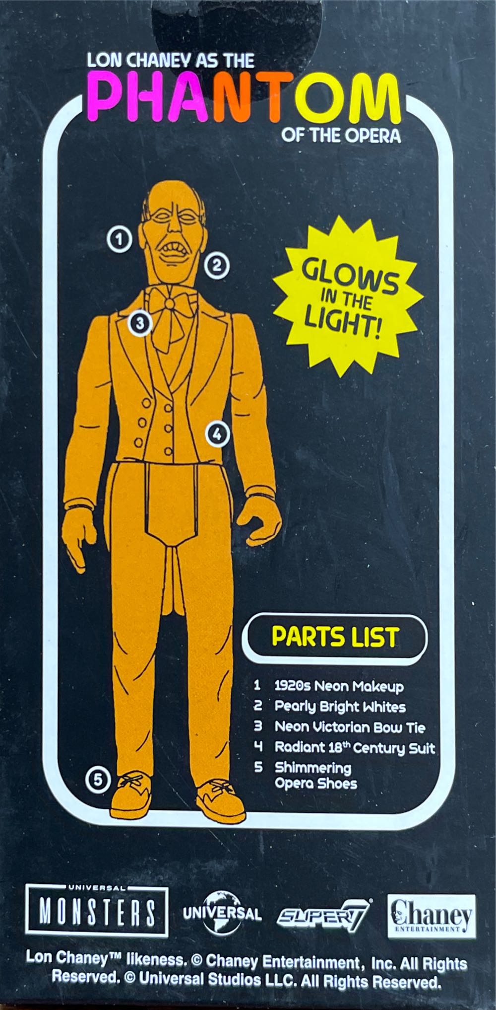 Phantom Of The Opera Day glow Variant - Super 7 action figure collectible [Barcode 840049826052] - Main Image 2