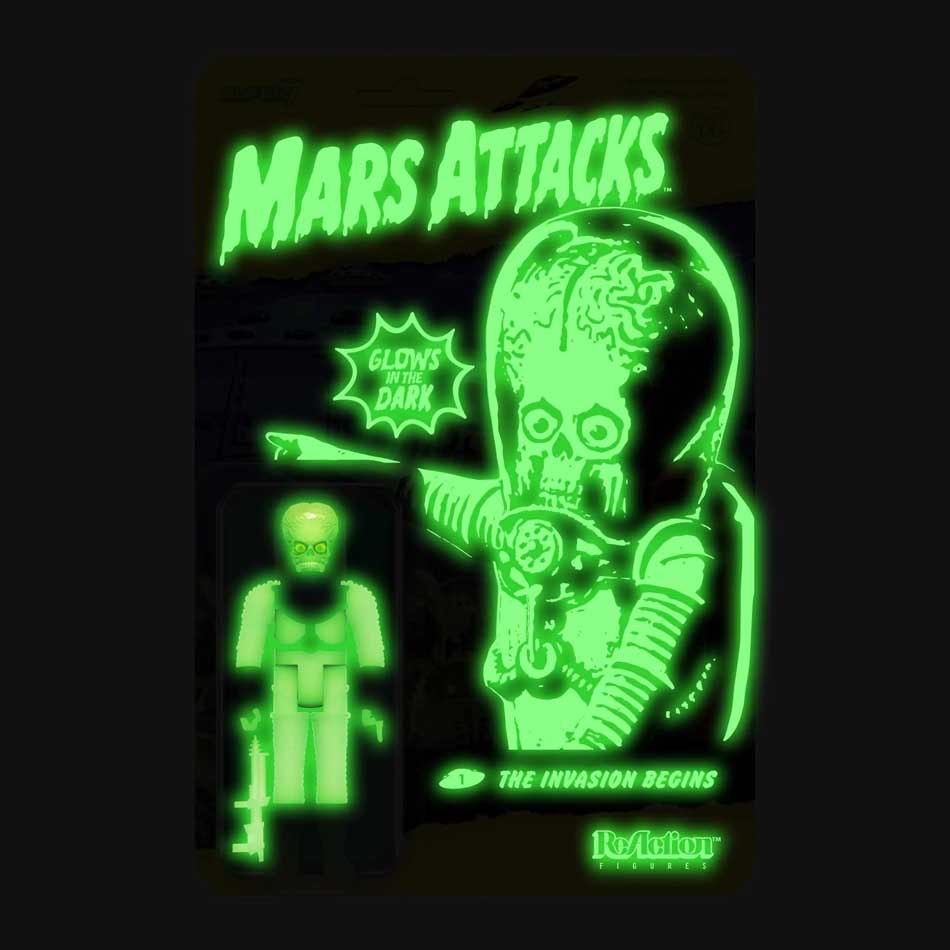 Mars Attacks Glow The Invasion Begins - Super 7 action figure collectible [Barcode 840049824164] - Main Image 3