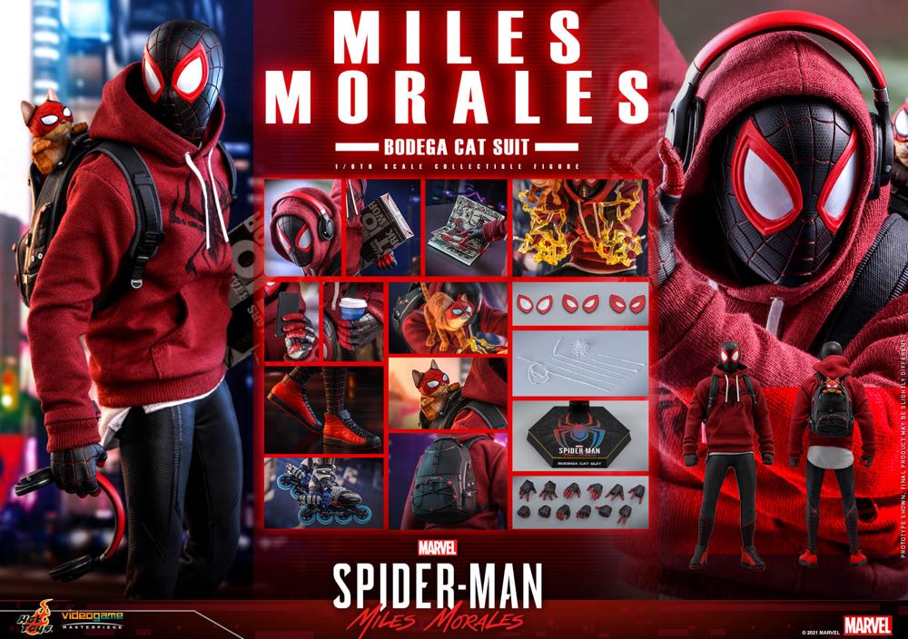Hot Toys MILES MORALES (BODEGA CAT SUIT) - Hot Toys (Marvel Spider-Man Miles Morales) action figure collectible [Barcode 4895228607874] - Main Image 4