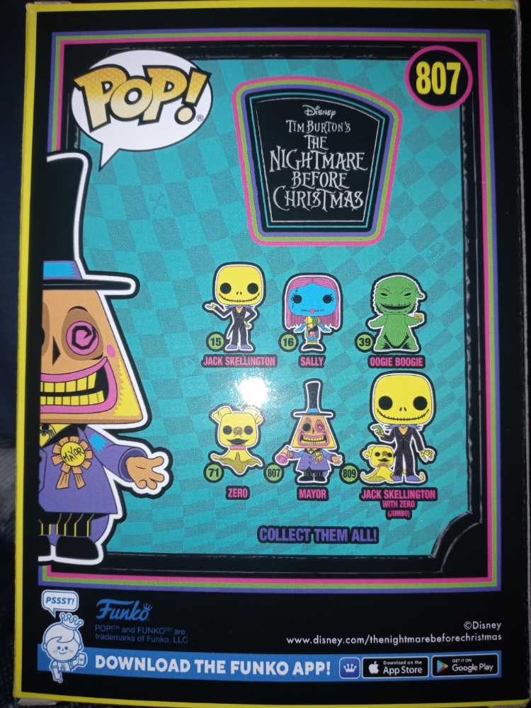 Funko Pop! Disney: The Nightmare Before Christmas; Mayor Neon/blacklight - Funko (Funko Pop!) action figure collectible [Barcode 889698639613] - Main Image 2
