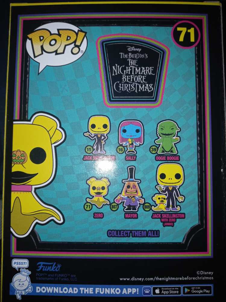 71 The Nightmare Before Christmas Zero - Funko (Funko Pop!) action figure collectible [Barcode 889698639644] - Main Image 2