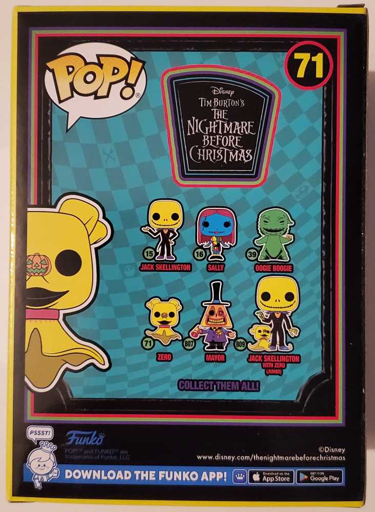 71 The Nightmare Before Christmas Zero - Funko (Funko Pop!) action figure collectible [Barcode 889698639644] - Main Image 4