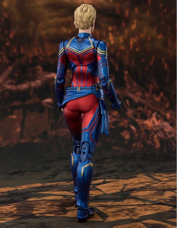Avengers: Endgame S.H.Figuarts Captain Marvel Exclusive - Bandai Spirits (Marvel) action figure collectible [Barcode 4573102591968] - Main Image 4