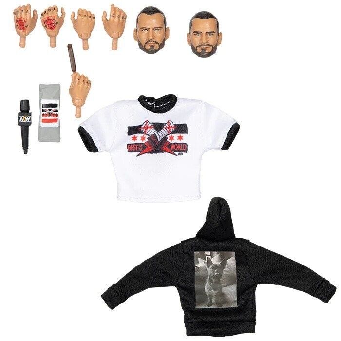 AEW - CM Punk “First Dance” (Ringside Exclusive) - Jazwares AEW (AEW Ringside Collectibles Exclusive Unrivaled Series 1 “Little Bit of the Bubbly” Chris Jericho) action figure collectible [Barcode 191726442066] - Main Image 4