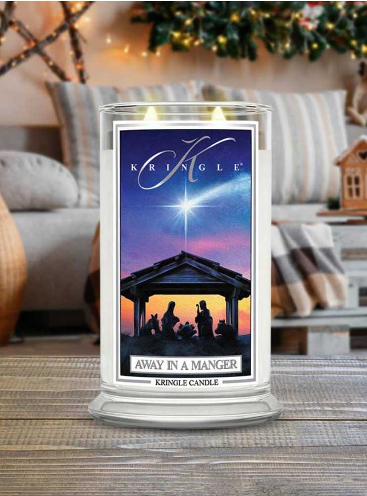CANDLE: Christmas Kringle Away In A Manger 2 Wick  2022 - Kringle Candle (Christmas Candles) action figure collectible [Barcode 846853078885] - Main Image 4