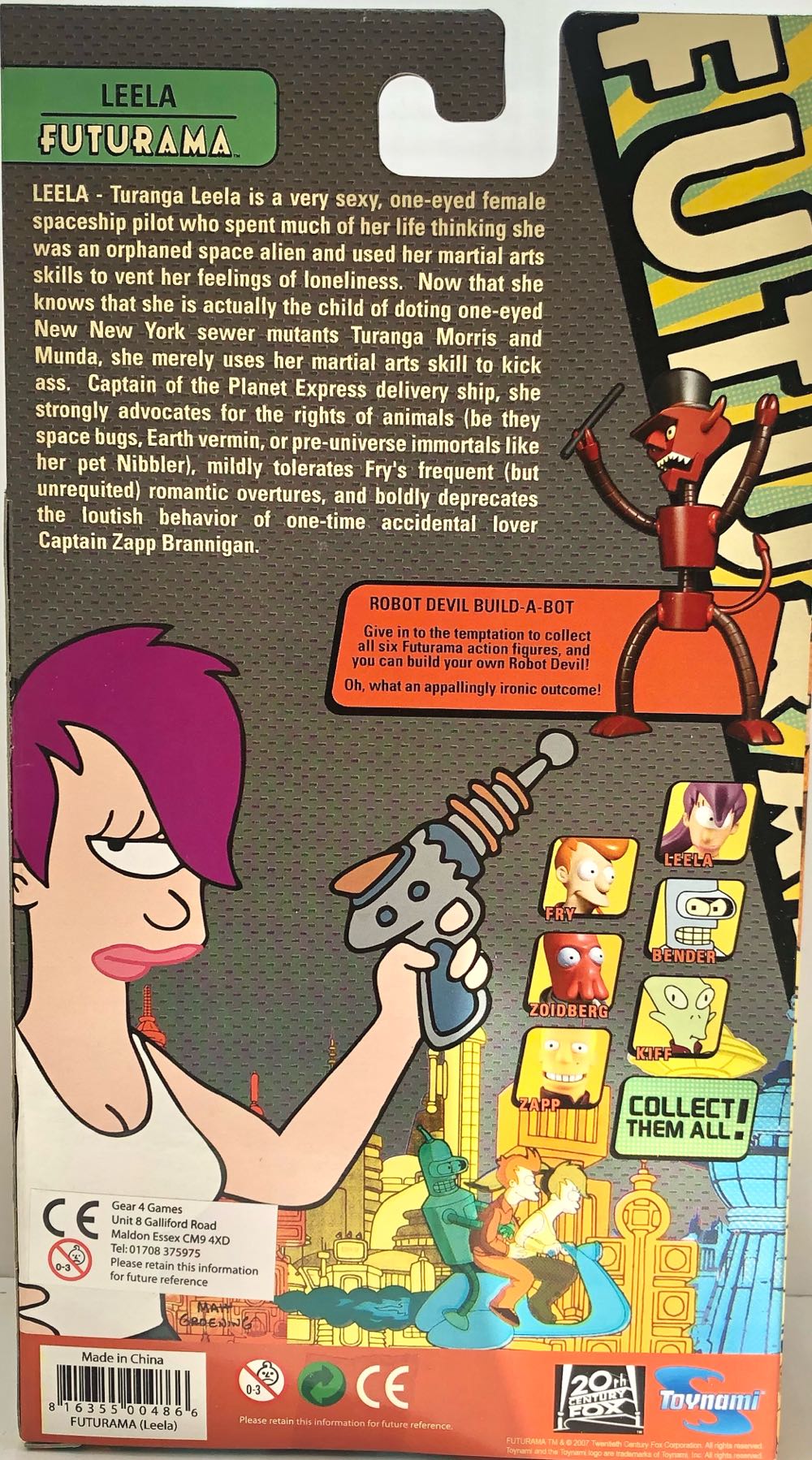 Leela - Toynami (Futurama) action figure collectible - Main Image 2