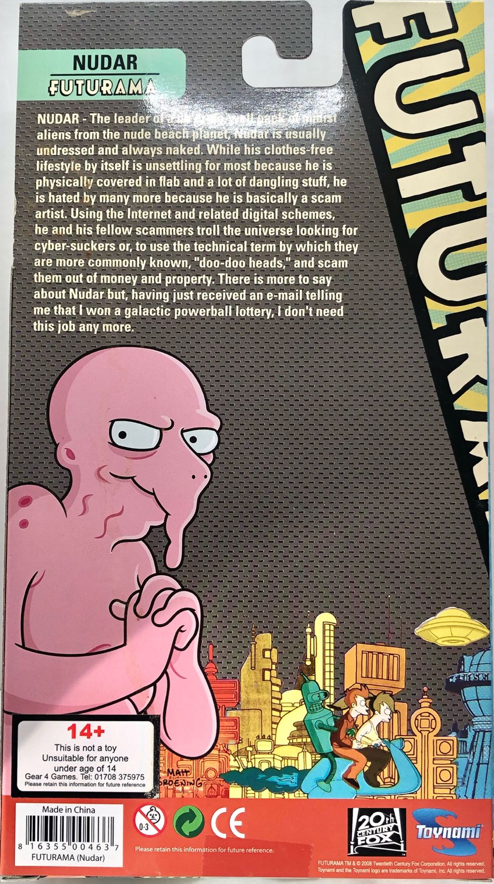 Nudar - Toynami (Futurama) (Futurama) action figure collectible - Main Image 2