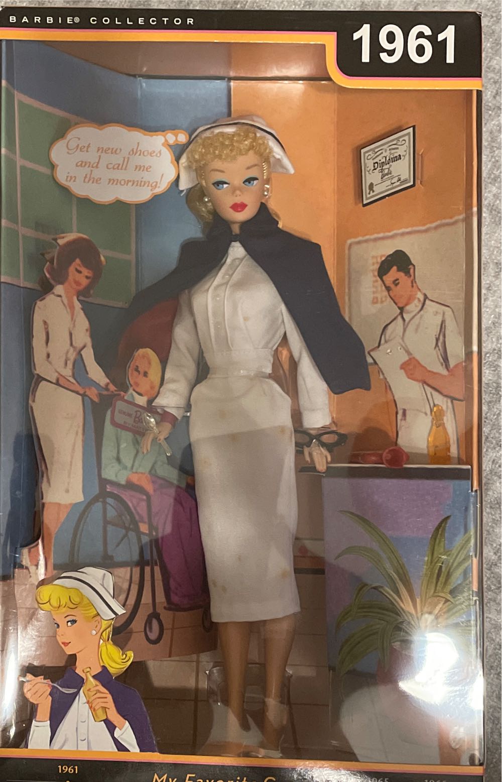 Barbie My Favorite Career Vintage Registered Nurse Barbie Doll  action figure collectible [Barcode 027084821925] - Main Image 2