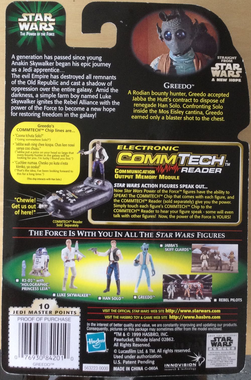 Power Of The Force (CT) - Greedo - Hasbro (A New Hope) action figure collectible - Main Image 2