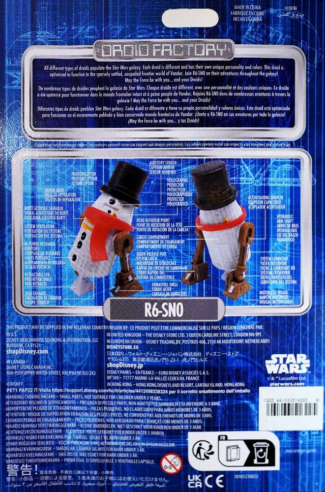 Droid Factory : Christmas R6-SN0 2022 - Disney Theme Park Merchandise (Disney Droid Factory) action figure collectible [Barcode 461033516225] - Main Image 2