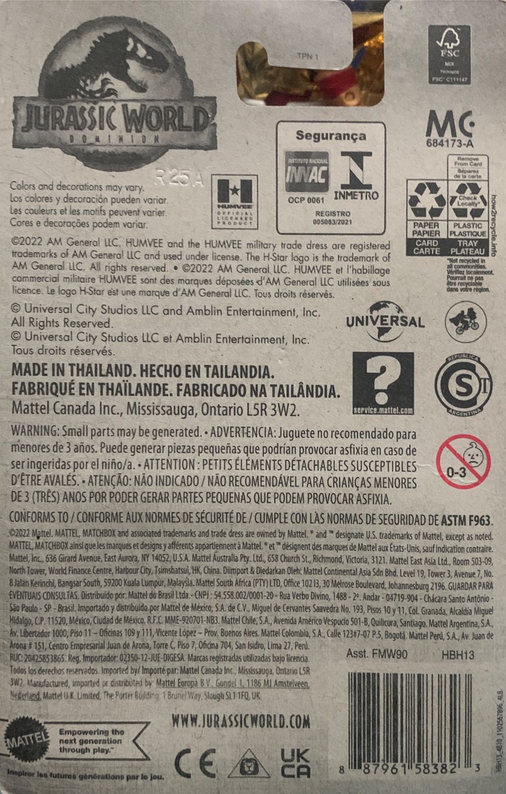 Ingen Humvee - Mattel (Jurassic World Vehiculos) action figure collectible - Main Image 2