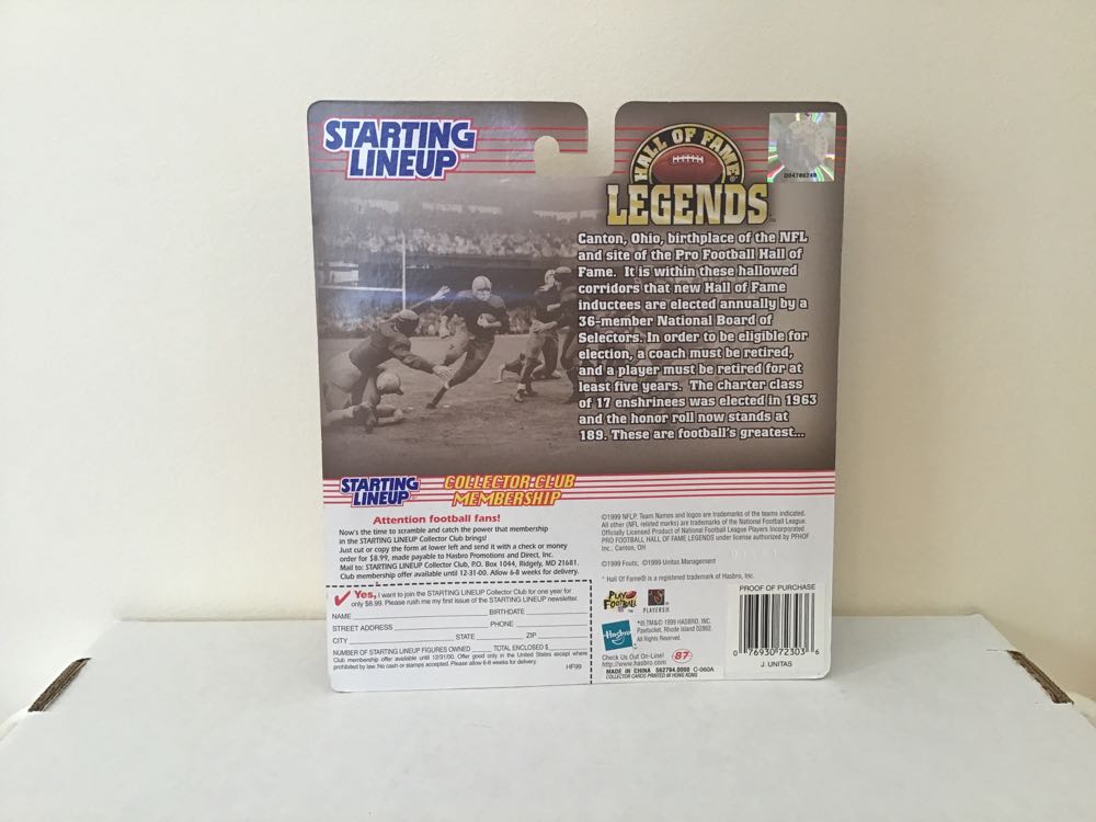 Johnny Unitas - Kenner (Hasbro Online Exclusive) action figure collectible - Main Image 2