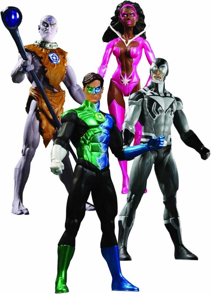 DC Direct BLACKEST NIGHT Action Figure Set (Green Lantern Hal Jordan, Indigo Munnk, Star Sapphire Fatality,  Black Lantern Blue Beetle) - DC Direct (DC Direct) action figure collectible [Barcode 9781401233204] - Main Image 4