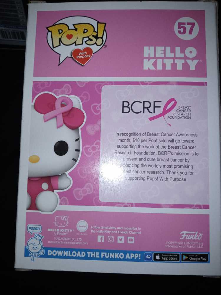 Hello Kitty: Hello Kitty #57 - Funko (Hello Kitty/Breast Cancer Awareness) (Hello Kitty (Breast Cancer Awareness)) action figure collectible [Barcode 889698671118] - Main Image 2