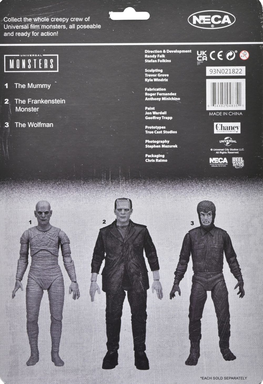 UNIVERSAL MONSTERS - GLOW-IN-THE-DARK Wolfman - Neca (Universal Monsters) action figure collectible [Barcode 634482048351] - Main Image 2