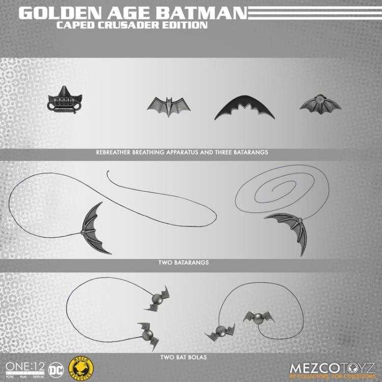 Mezco MDX Golden Age Batman - Mezco Toyz (One:12 Collective) action figure collectible [Barcode 696198764536] - Main Image 4