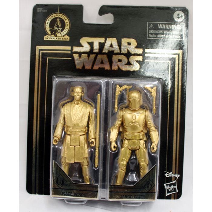 Mace Windu Jango Fett Gold - Hasbro action figure collectible - Main Image 2